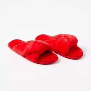 Faux Fur Twist Slippers SMALL